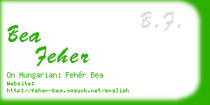 bea feher business card